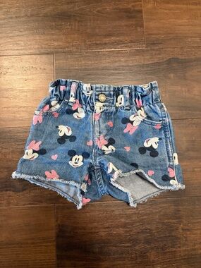Baby Gap Minnie Mouse Just Like Mom Demim Shorts 12-18 Months